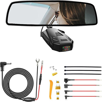 Radar Detector Rearview Mirror Rod Mounting Bracket and Radar Direct Power Cord by SDSACZMU