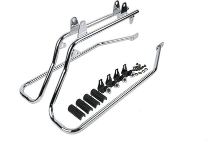 XFMT Vivid Black 5" Stretched Extended Saddlebags Hard Saddle Bags W/Chrome - Image 6
