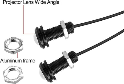 LEADTOPS 10Pcs 18mm 12V Eagle Eye LED Car Fog DRL Daytime Running Light Backup - Image 4