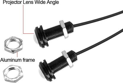 LEADTOPS 10Pcs 18mm 12V Red Eagle Eye LED Car Fog DRL Daytime Running Light - Image 4