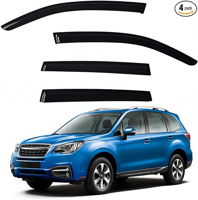 Window Visors Rain Guards fits 2014-2018 Forester, Out-Channel Window Wind by Unknown