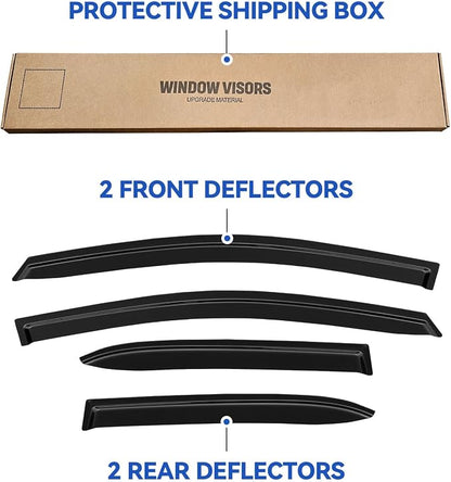 Window Visors Rain Guards for 2019-2025 Toyota Corolla Hatchback, Out-Channel - Image 5