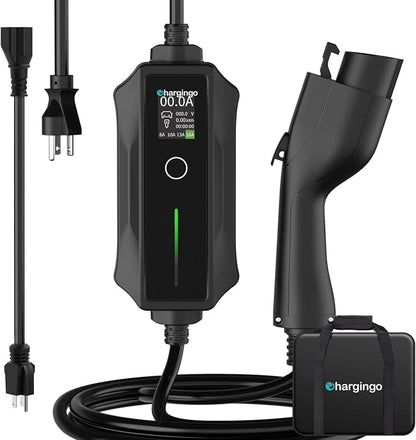 2025 Upgraded Level 1-2 Portable EV Charger, NEMA 5-15 & 6-20 Plug, 25 Ft EV by Chargingo