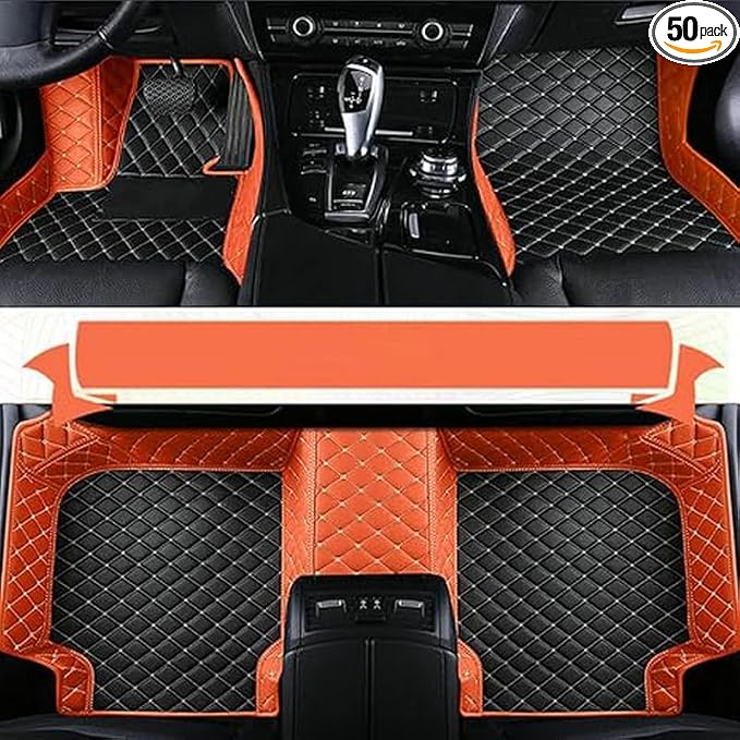TAHALICustom Colors Car Floor Mats Black Pink by Unknown