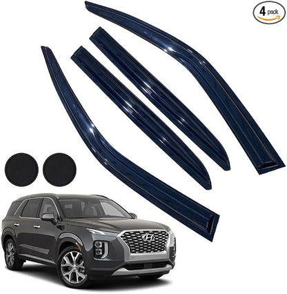 Rain Guards for Hyundai Palisade SE SEL XRT 2020-2024, Tape-on Side Window by LETINGFAR
