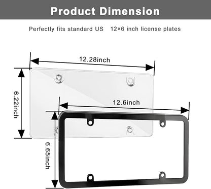 Transparent License Plate Cover and Frames, Unbreakable Car Licence Plate Frame - Image 4