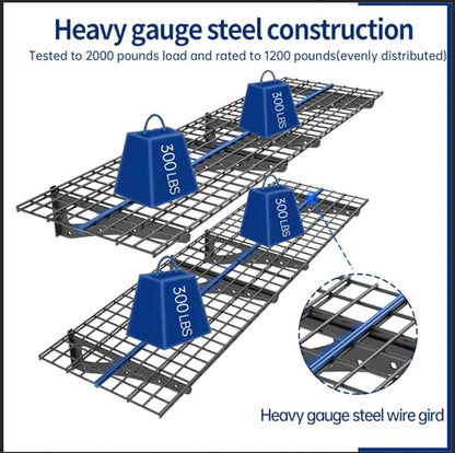 4-Pack Garage Wall Shelving, 2x4ft Walls Shelf Storage Rack, Sturdy Walls - Image 4