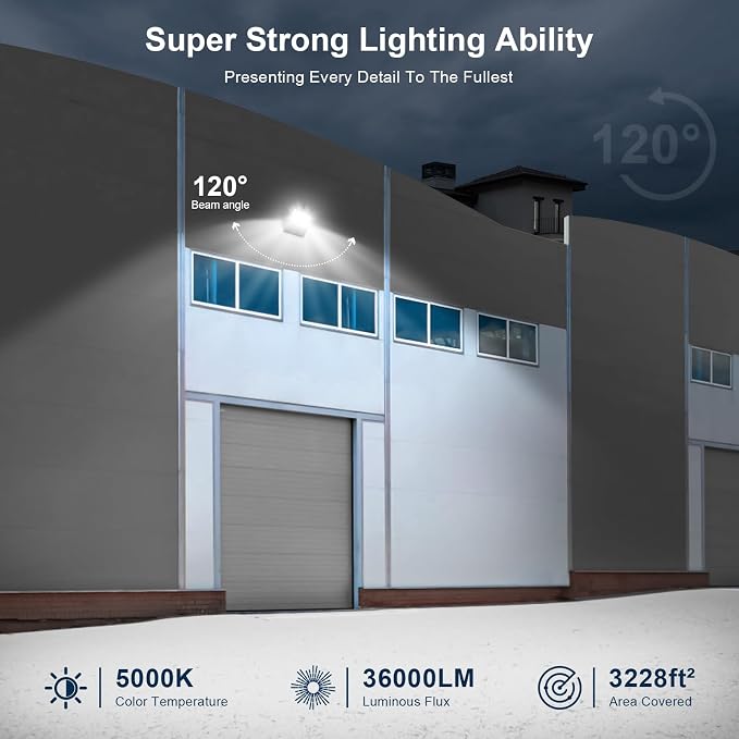 LED Stadium Lights, Outdoor Super Bright 240 Watt 36000 Lumen Stadium Flood - Image 2