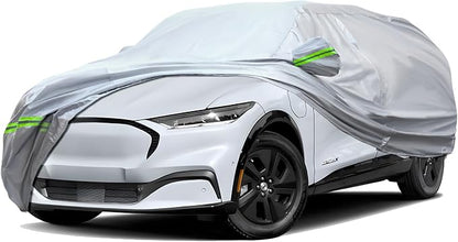 TUCAREST 6-Layers Premium Full Car Cover Hard Shell Zipper Design Waterproof by TUCAREST