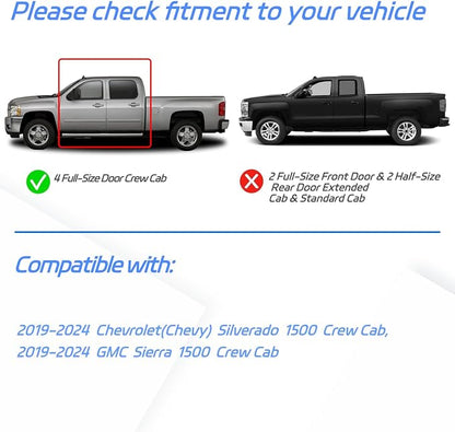 in Channel Window Rain Guards for 2019-2025 Chevy Silverado/GMC Sierra 1500 - Image 2