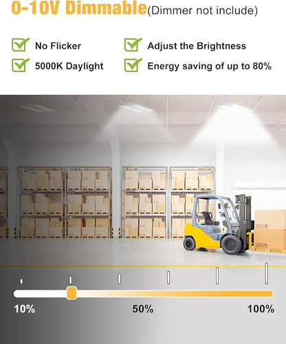 LED Linear High Bay Light, 130W 19500LM High Bay LED Shop Lights, 0-10V - Image 6
