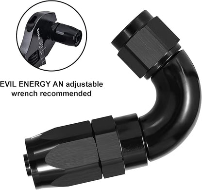 EVIL ENERGY 8AN 120 Degree One Piece Full Flow Hose End Fitting Swivel - Image 4