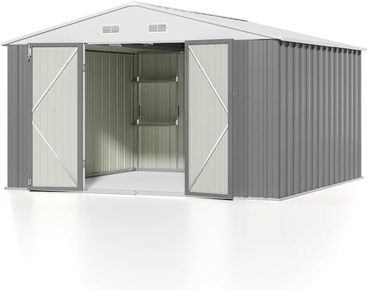 Patiowell 10 x 10 FT Metal Outdoor Storage Shed by Patiowell