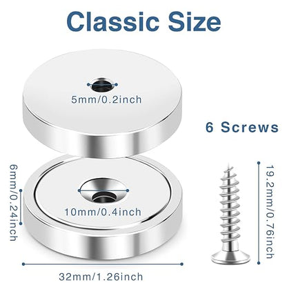 MIKEDE Strong Magnets with Hole, 100LB+ Heavy Duty Neodymium Cup Magnets with - Image 4