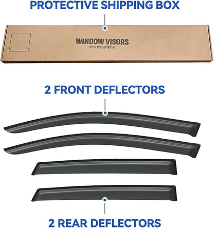 Window Visors Rain Guards for 2007-2012 Dodge Caliber, Out-Channel Window Vent - Image 6