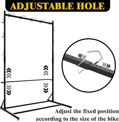 Freestanding Bike Storage Rack for 5 Bikes, Bike Racks for Home and Garage - Image 2