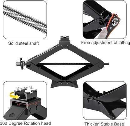 IMAYCC Scissor Jack, Portable Car Jack Kit 6614 lbs, Universal Tire Change Kit - Image 4
