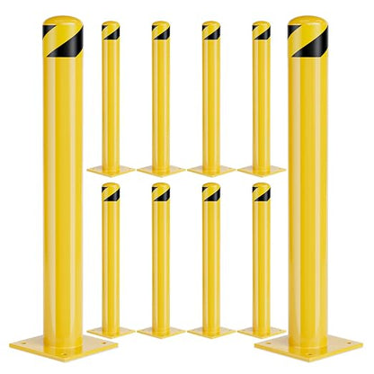 Safety Bollard Post, 48 Inch Height Steel Bollards, 4.5 Inch Diameter Parking by SpecializeinYourNeeds