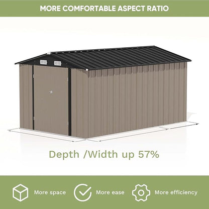 Patiowell 8 x 12 FT Metal Storage Shed - Image 6