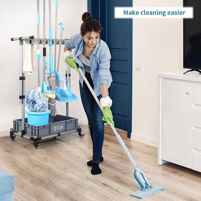 Broom And Mop Holder Put Wet Movable Floor-Mounted Mop Rack Floor Standing - Image 6
