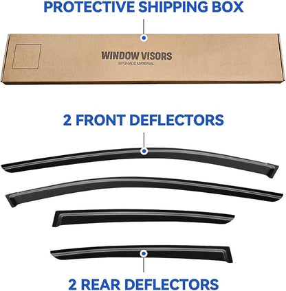 Window Visors Rain Guards for 2018-2023 Subaru Crosstrek, Out-Channel Window - Image 5