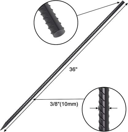 VVOKGO Rebar Stakes 36 Inch 16-Pack Concrete Form Stakes Heavy Duty Straight - Image 2