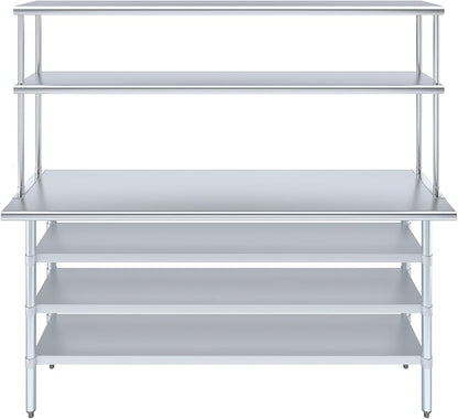 Amgood 18" x 72" Stainless Steel Work Table - Image 2