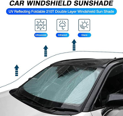 KUST Windshield Sun Shade for Toyota RAV4 2019-2023 2024 2025 Window Shade Sun - Image 2