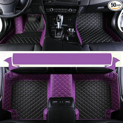 TAHALICustom Colors Car Floor Mats Black Pink by Unknown
