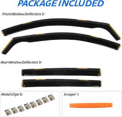 4 PCS in-Channel Window Rain Guards Fit - Image 6