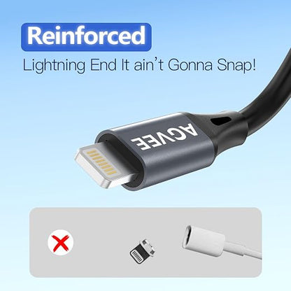 AGVEE 5ft Coiled Short USB-C to Lightning Charging Cable 30W PD Fast Charger - Image 6