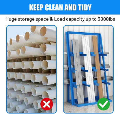 Yeeoy Steel Vertical Bar Rack, Lumber Storage Rack - Image 9