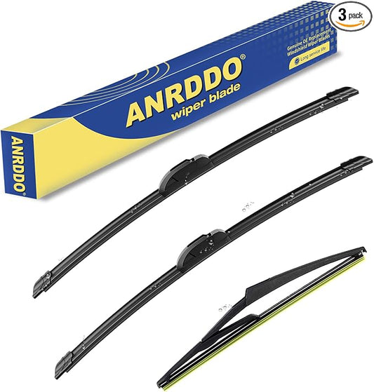 3 Wipers Factory Replacement For Nissan Juke 2011 2012 2013 2014 2015 2016 2017 by ANRDDO