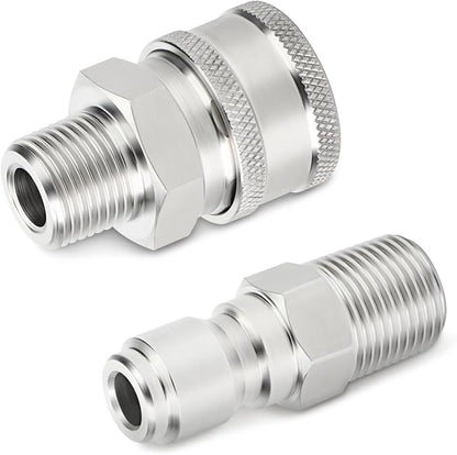 TAISHER 4PCS 304 Stainless Steel Pressure Washer Adapter Kit, Quick Connect - Image 6