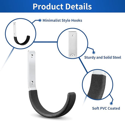 Heavy Duty Steel Garage Hooks, Garage Storage Utility Hooks, Heavy Duty Garage - Image 3