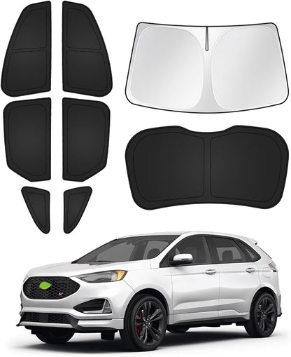Sunshades for Ford Edge 2015-2024 Accessories Windshield Sun Shade Side Rear by Canvcle