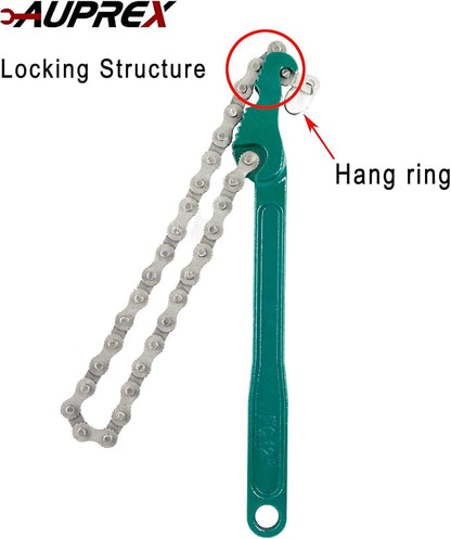 12 Inch Sturdy Carbon Steel Adjustable Heavy Duty Ratcheting Chain Oil Filter - Image 3
