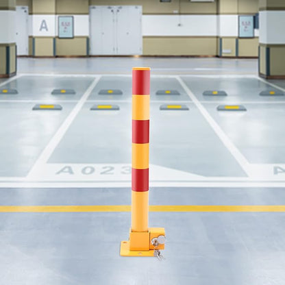 23In Q195 Iron Pipe Safety Bollard Yellow & Red Parking Barrier, Automatic - Image 8