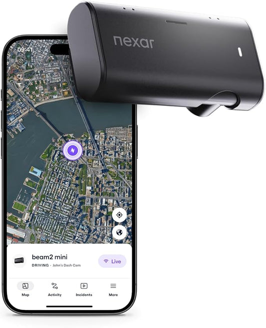 Nexar Beam2 Mini Dash Cam Car Camera 256GB Storage 24H Parking Mode Wide Angle by Nexar-Industry-leadingAIDashCams