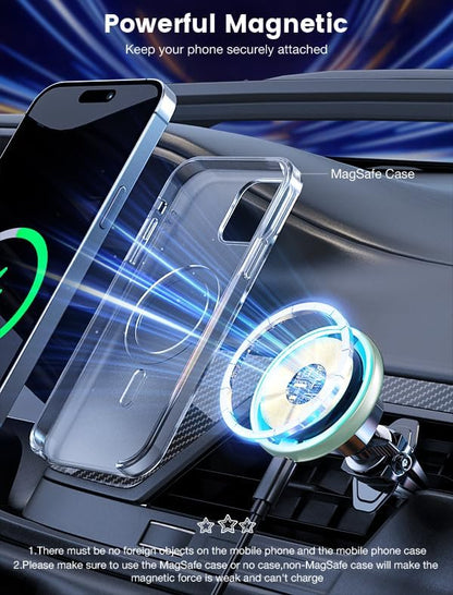 MOKPR for Magsafe Car Mount Charger-15W Wireless Car Charger-Magnetic Car Phone - Image 6