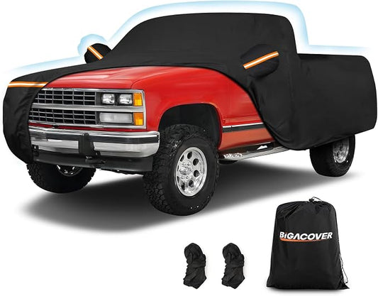 Car Cover for Chevrolet C/K 1500/2500/3500 1988-1999, Waterproof 210D Oxford by BIGACOVER
