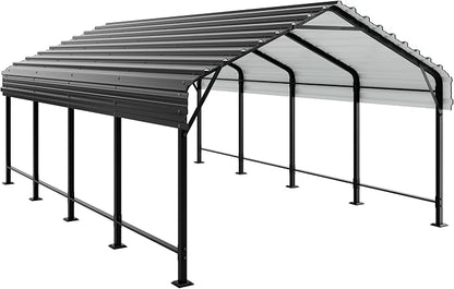 JAMFLY Carport, 12X15 FT Metal Carport, Heavy Duty Carport Canopy - Image 8