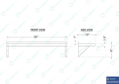 AmGood 36" Long X 10" Deep Stainless Steel Wall Shelf | NSF Certified | - Image 8