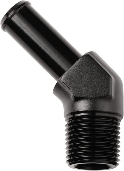 3/8 NPT Male to 1/2" Hose Barb Fitting Adapter 45 Degree Elbow Aluminum Black by Podavelle
