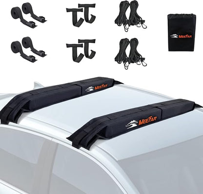 MeeFar Universal Car Soft Roof Rack Pads Luggage Carrier System by MeeFar