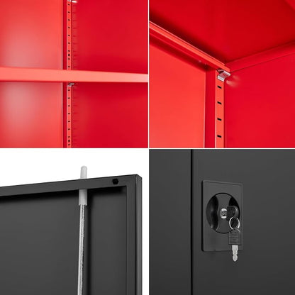 SISESOL Wide & Deep Metal Storage Cabinet - Image 4