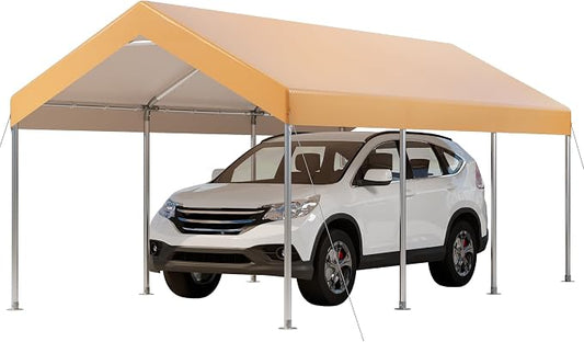 10X20 Ft Heavy Duty Carport Canopy, Portable Garage, Car Tents, Reinforced by BouPower