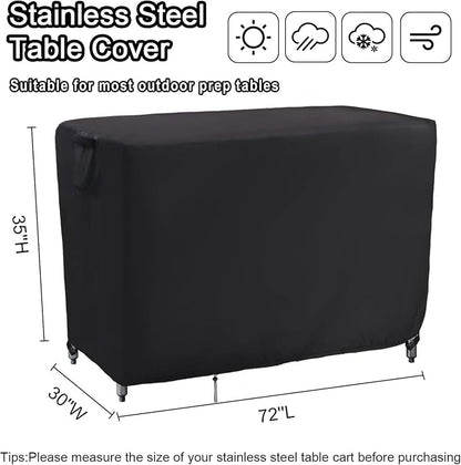 Kingling Outdoor Prep Table Covers, Waterproof Stainless Steel Table Cover - Image 3