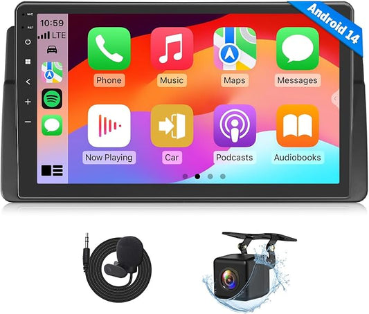 Eonon Car Stereo for BMW 3 Series 325i 330i M3 1998-2006, Android 14 Wireless by Eonon