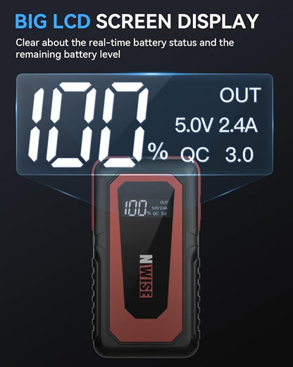 NWISE Car Jump Starter, 2000A Peak 20000mAh Portable Battery Pack - Image 7